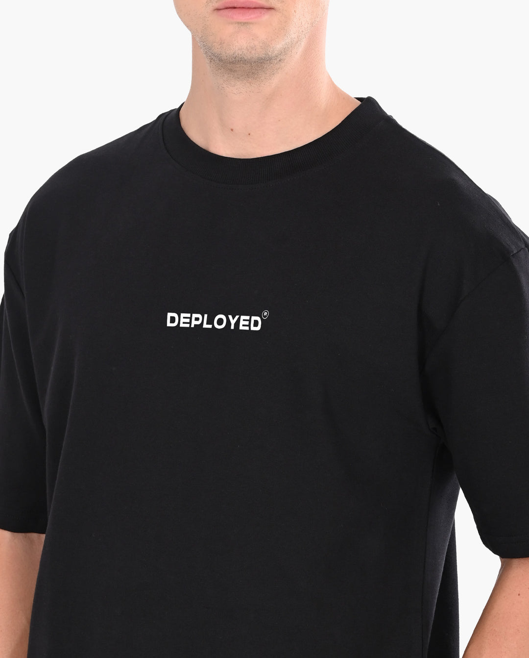 Deployed Organic Black Oversized T-Shirt