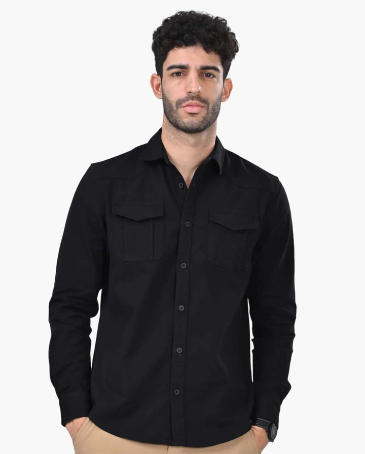 Aero Black Cargo Shirt