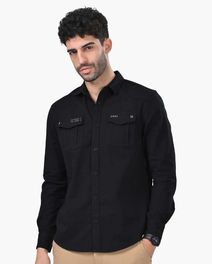 Army Black Cargo Shirt