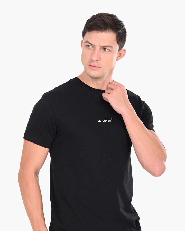 Deployed Organic Black Signature LuxeSoft Cotton T-Shirt