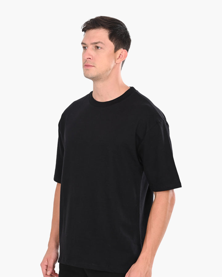 Decluttered Black Oversized  T-Shirt