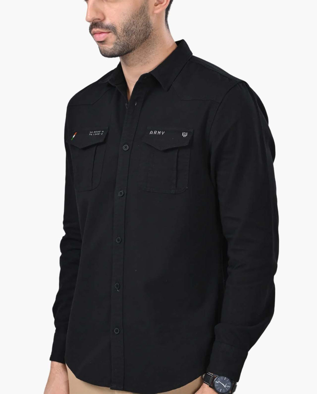 Army Black Cargo Shirt