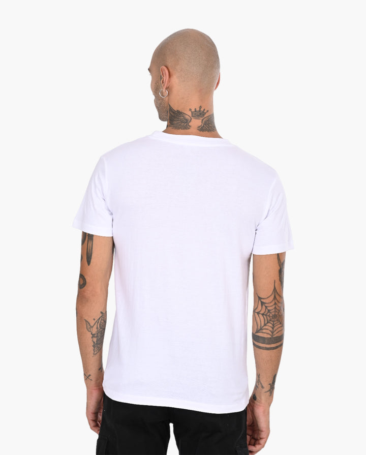 Deployed Organic White Decluttered Signature LuxeSoft Cotton T-Shirt