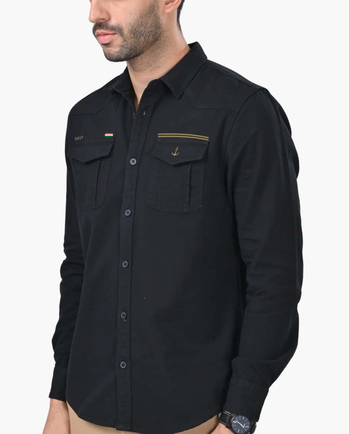 NAVY CARGO SHIRT