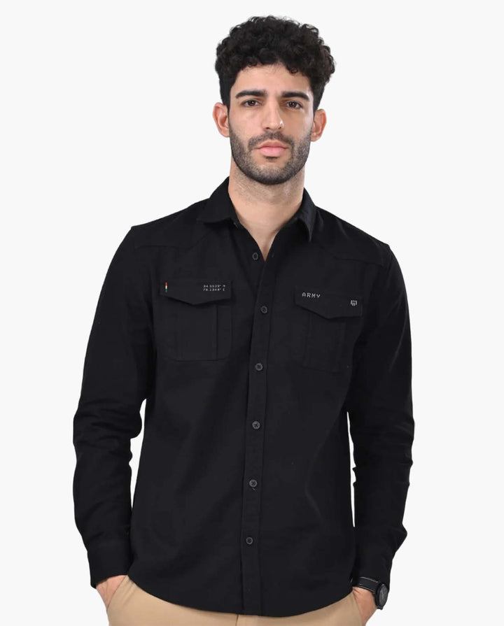 Army Black Cargo Shirt