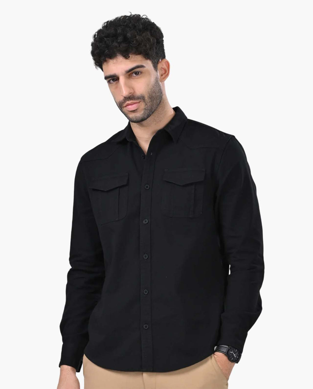 Aero Black Cargo Shirt