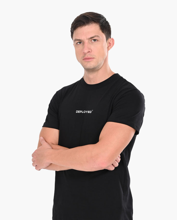 Deployed Organic Black Signature LuxeSoft Cotton T-Shirt