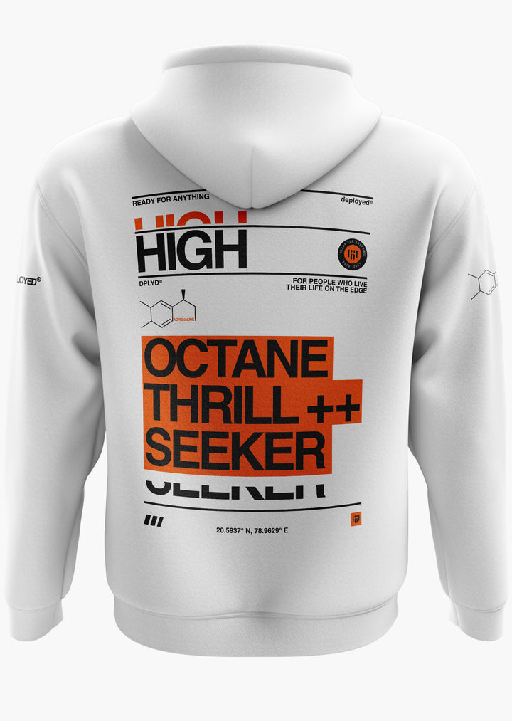 HIGH OCTANE THRILL SEEKER Snow Soft Premium Hoodie