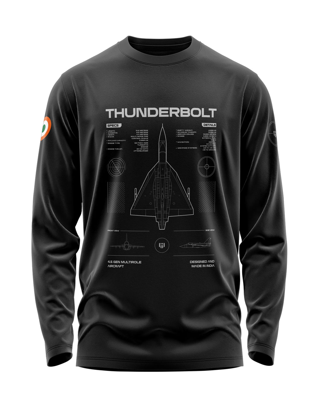 Thunderbolt Signature Luxesoft Cotton Full Sleeve T-Shirt