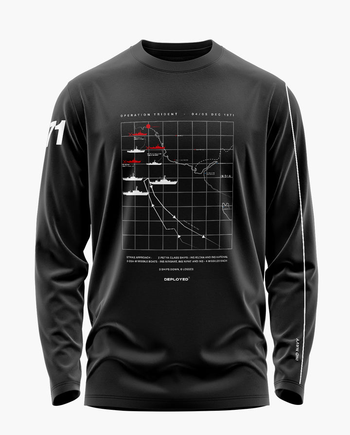 OPERATION TRIDENT BATTLEMAP Signature Luxesoft Cotton Full Sleeve T-Shirt