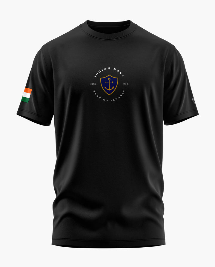 IND NAVY PRIDE Signature LuxeSoft Cotton T-Shirt