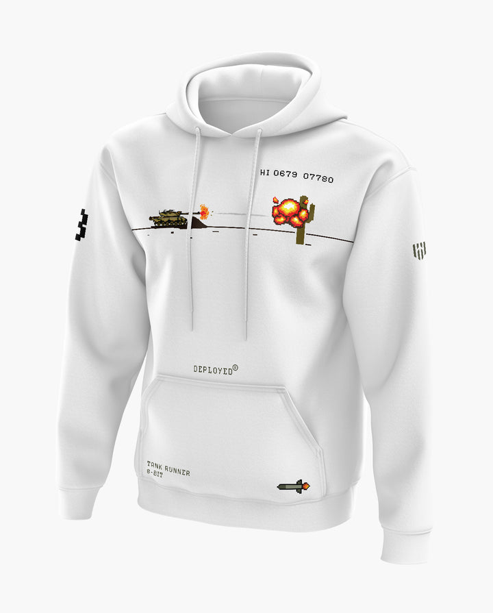 Tank Runner 8-bit Snow Soft Premium Hoodie