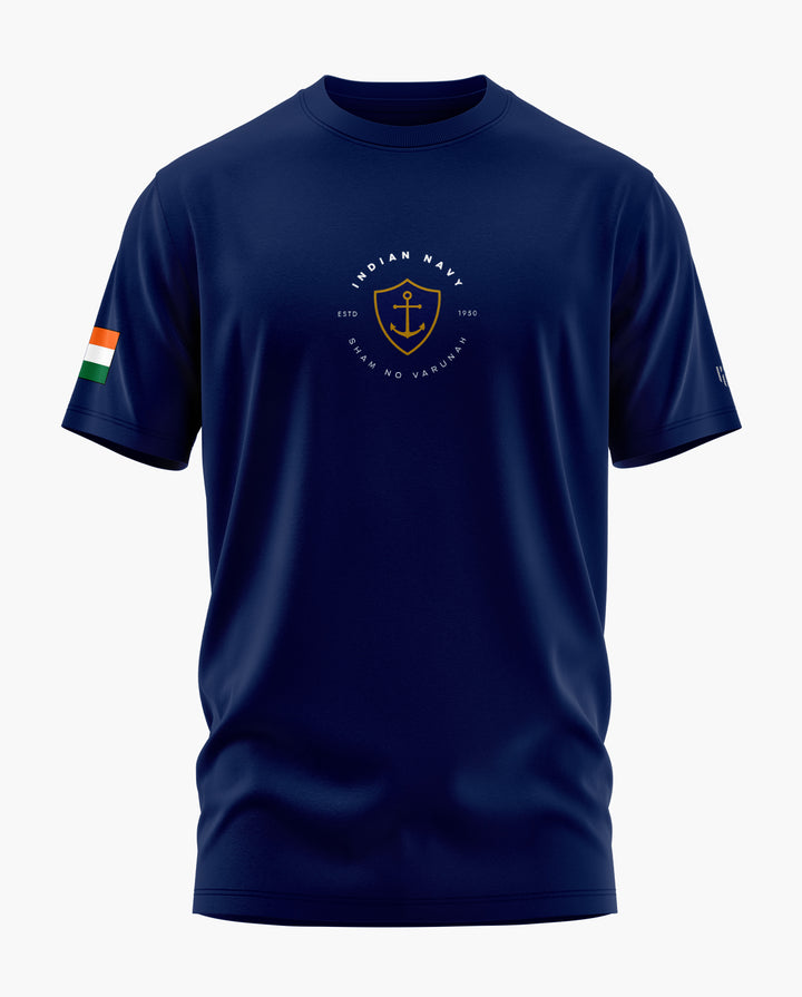 IND NAVY PRIDE Signature LuxeSoft Cotton T-Shirt