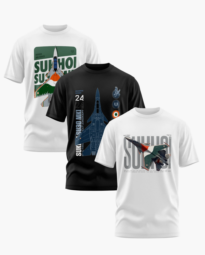 SU-30 MKI Signature LuxeSoft Cotton T-Shirt Bundle