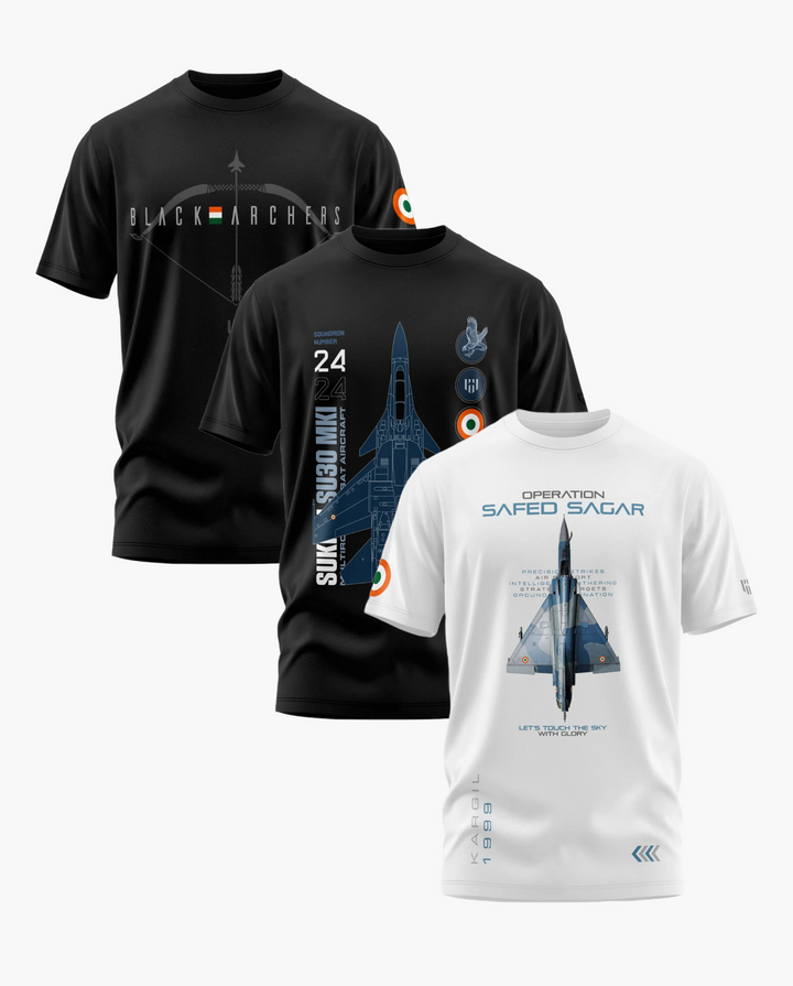 The Airforce Signature LuxeSoft Cotton T-Shirt Bundle