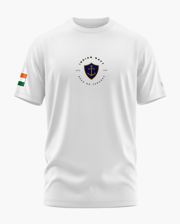 IND NAVY PRIDE Signature LuxeSoft Cotton T-Shirt