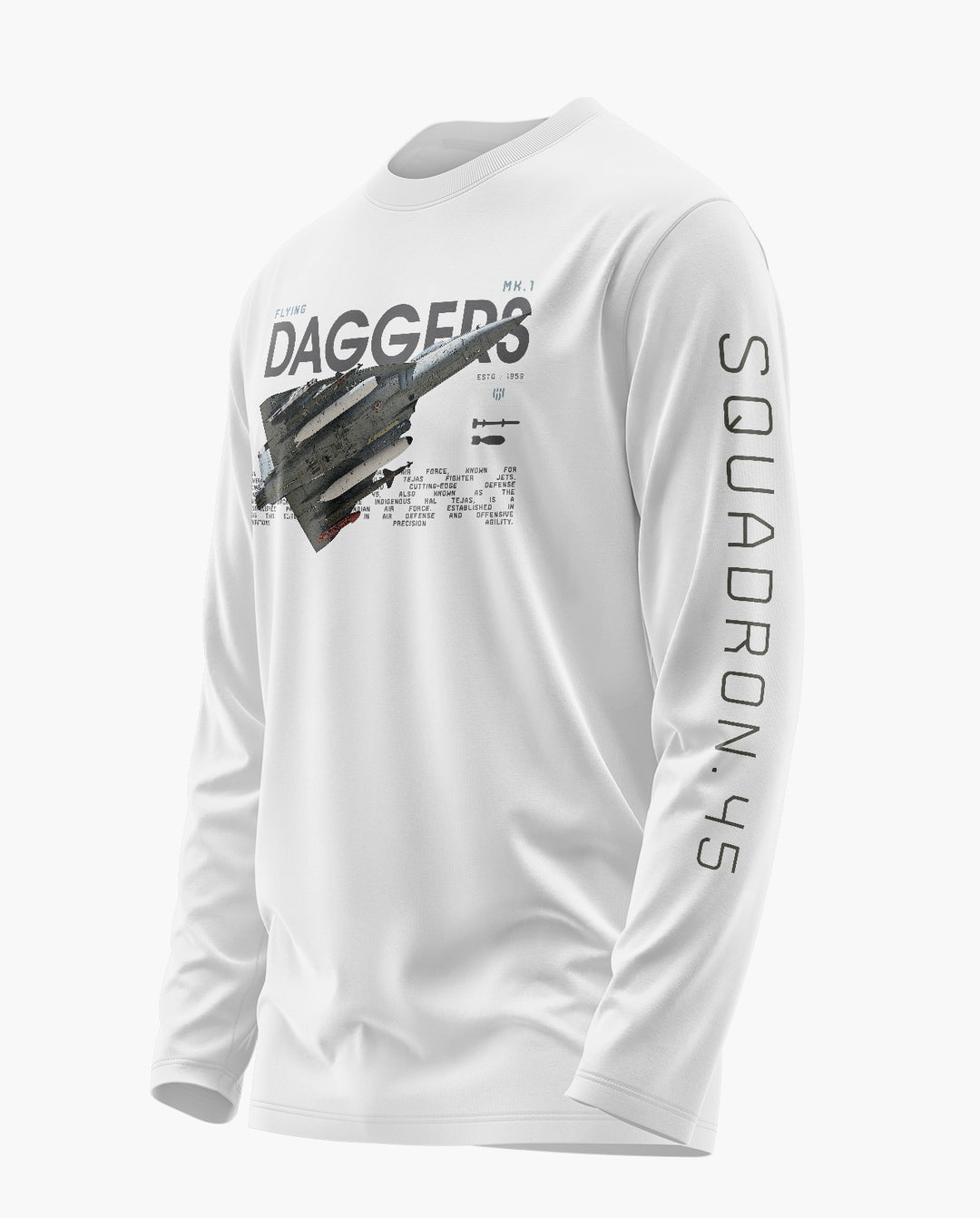 Iaf Flying Daggers Signature Luxesoft Cotton Full Sleeve T-Shirt