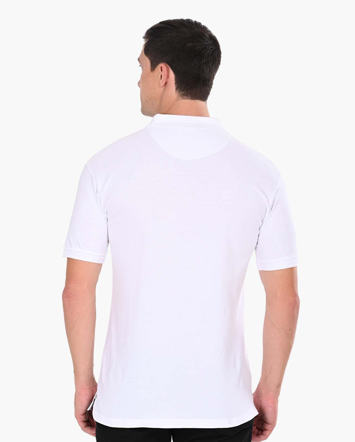 Deployed Organic White Polo T-Shirt