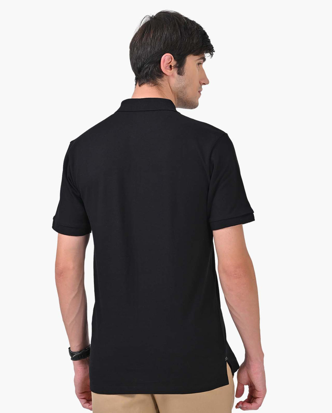 Deployed Organic Black Polo T-Shirt