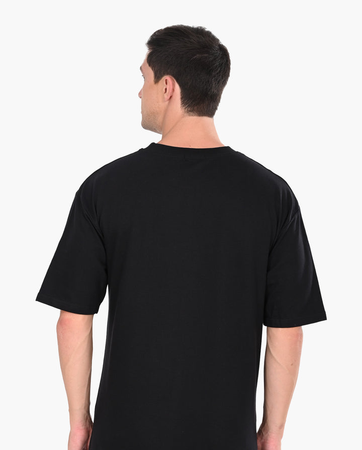 Deployed Organic Black Oversized T-Shirt