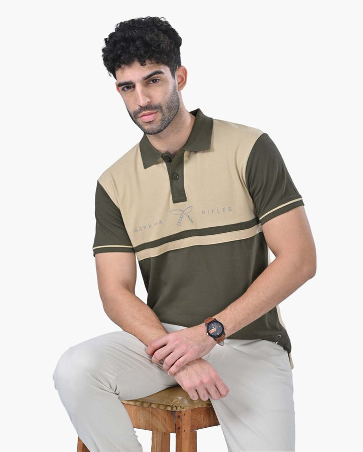 Gorkha Stripe Retro Polo T-Shirt