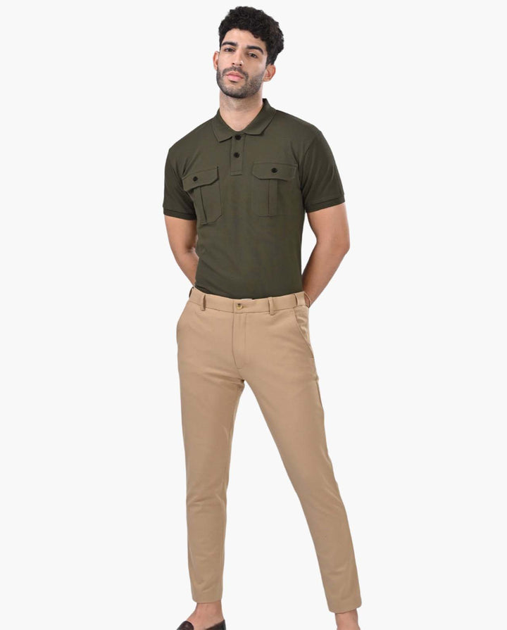 Aero Cargo Olive Green Polo T-Shirt