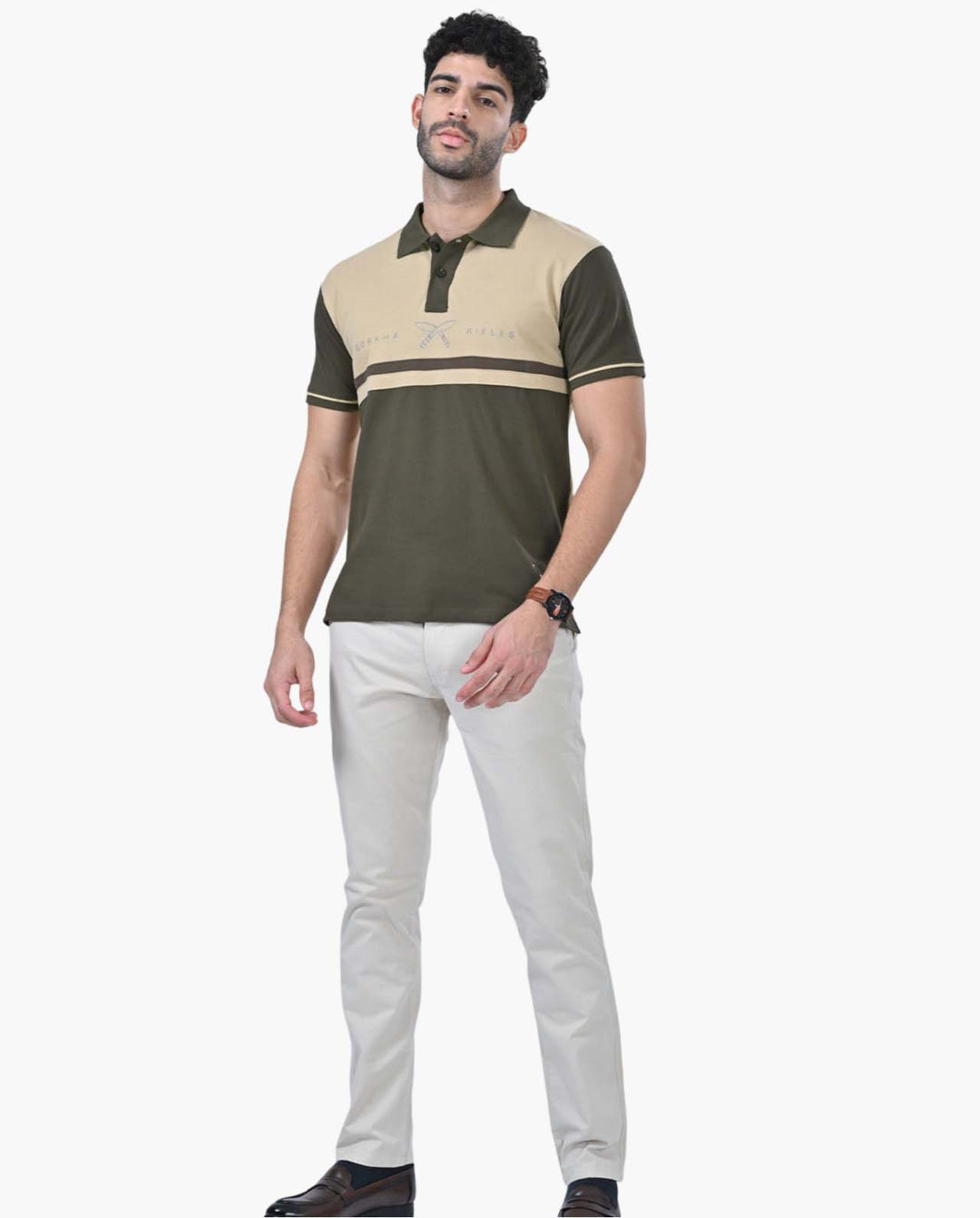 Gorkha Stripe Retro Polo T-Shirt