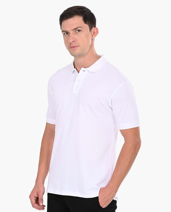 Decluttered White Polo T-Shirt