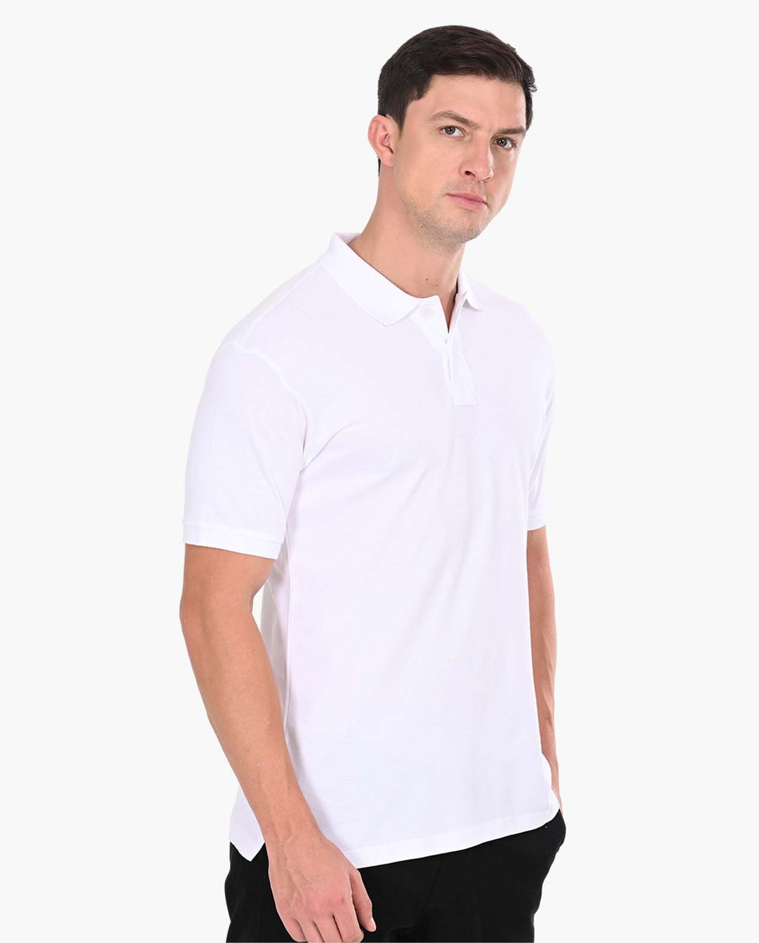 Decluttered White Polo T-Shirt