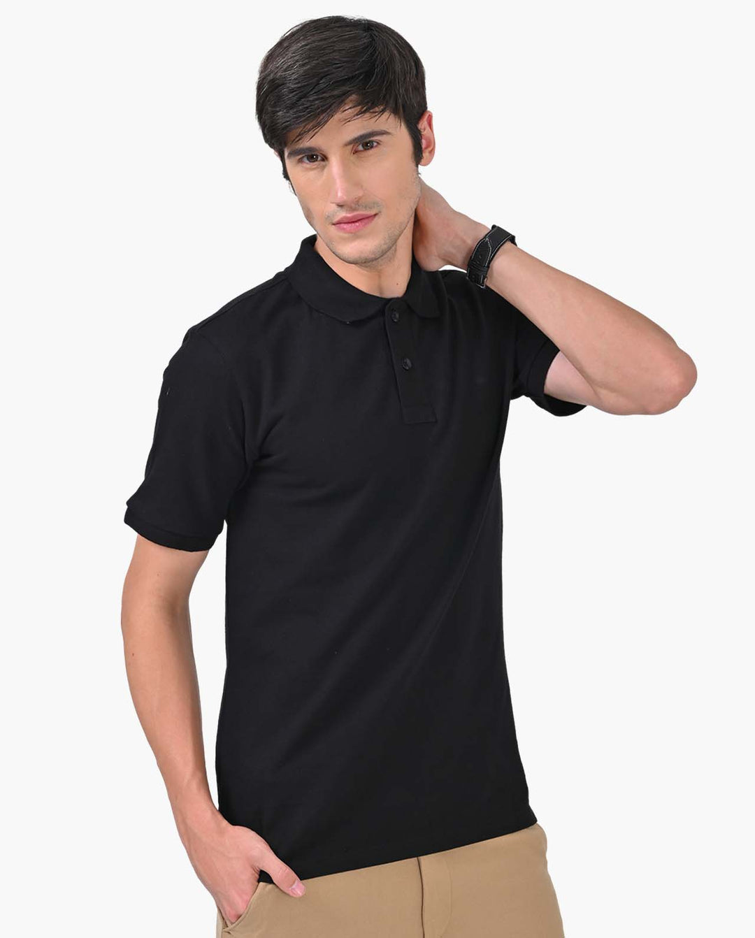 Decluttered Black Polo T-Shirt