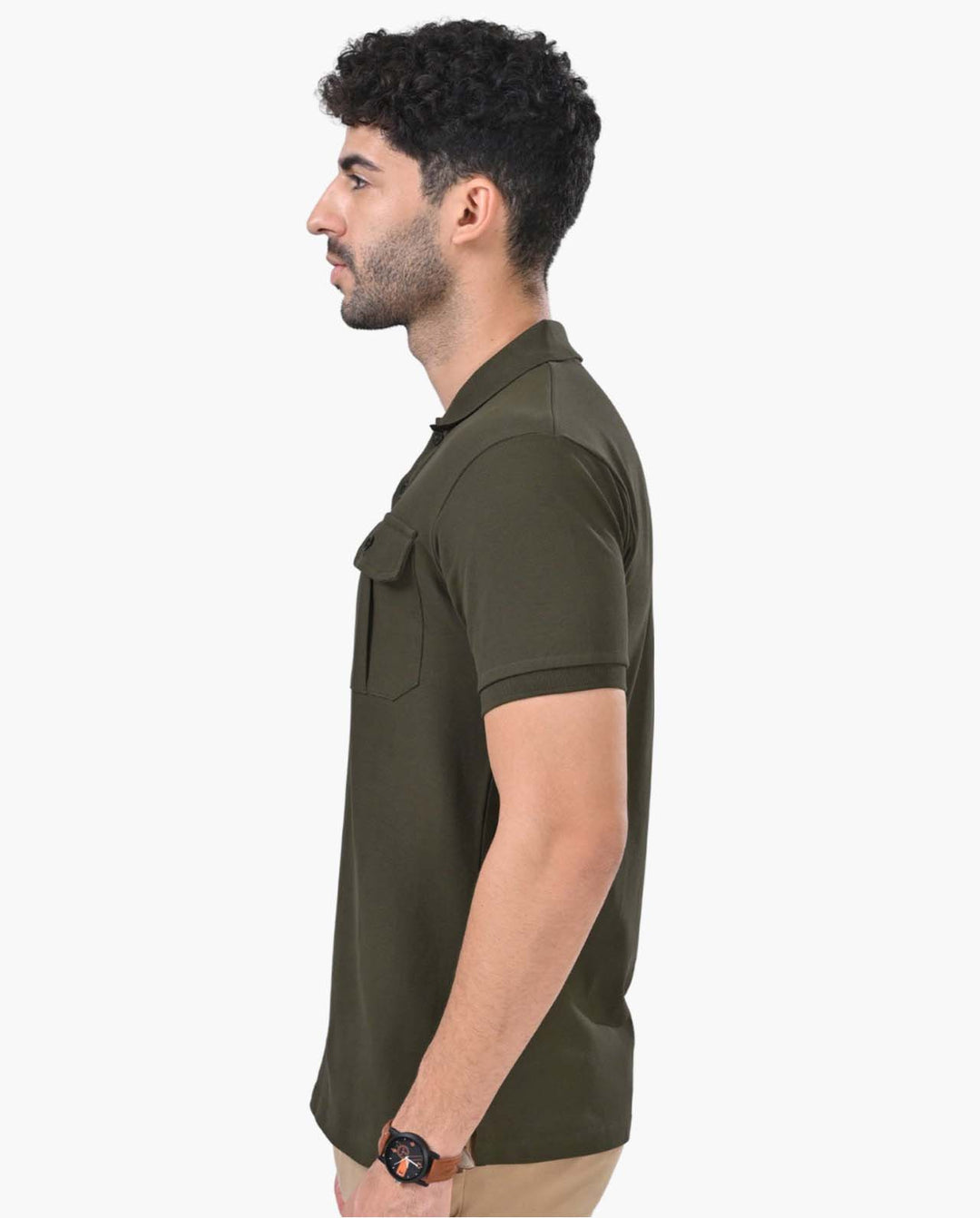 Aero Cargo Olive Green Polo T-Shirt