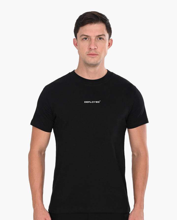 Deployed Organic Black Signature LuxeSoft Cotton T-Shirt