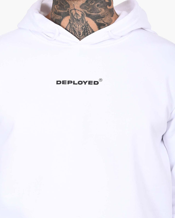 Deployed Organic White Snow Soft Premium Hoodie